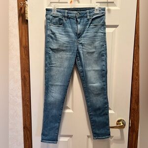 American Eagle Super Hi-Rise Jegging Crop Light Blue Jeans